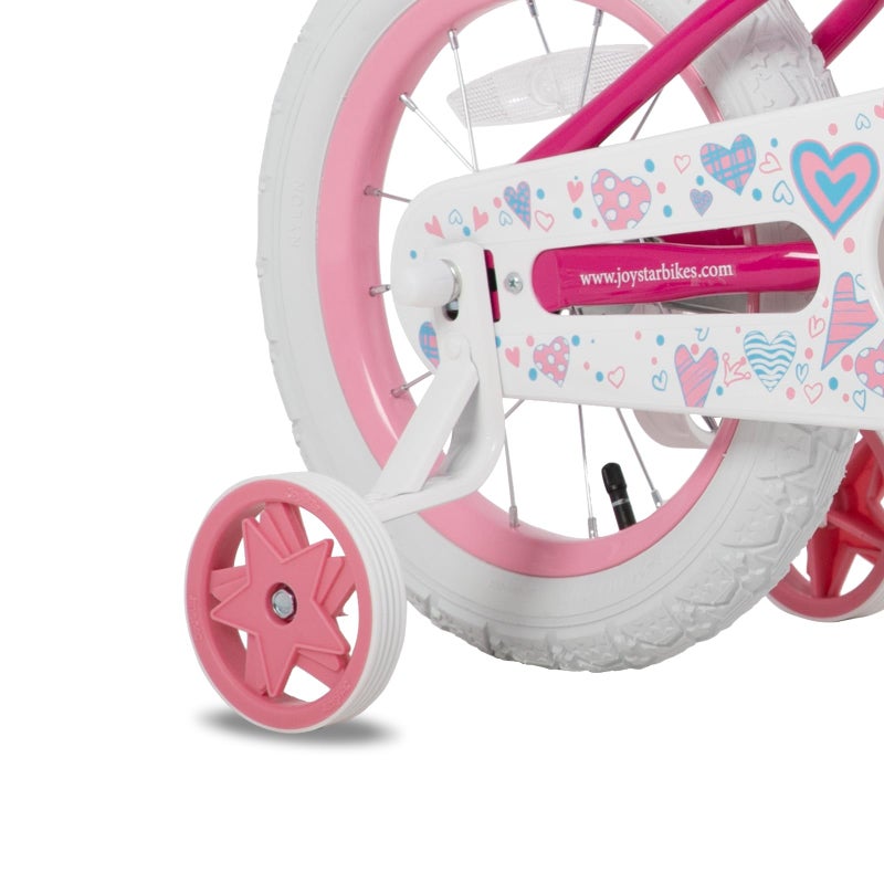JOYSTAR 12 Inch Girls Bike Toddler Bike for 2 3 4 Years Old Girl 12" Kids Bikes for Ages 2-4 yr with Training Wheels and Basket Children's Bicycle in Fuchsia - Image 5